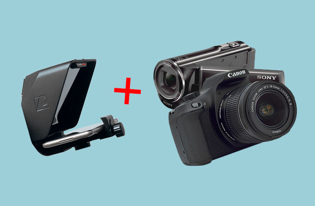 Handycam and teleprompter docking was successful. An alternative way to mount PIXAERO Mobus!